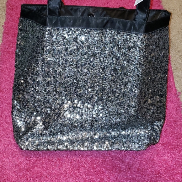 Silver Glittery Tote - Picture 3 of 3